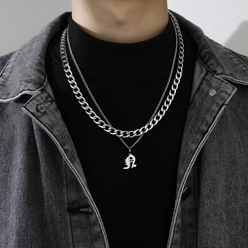 Collana Lettera Titanio