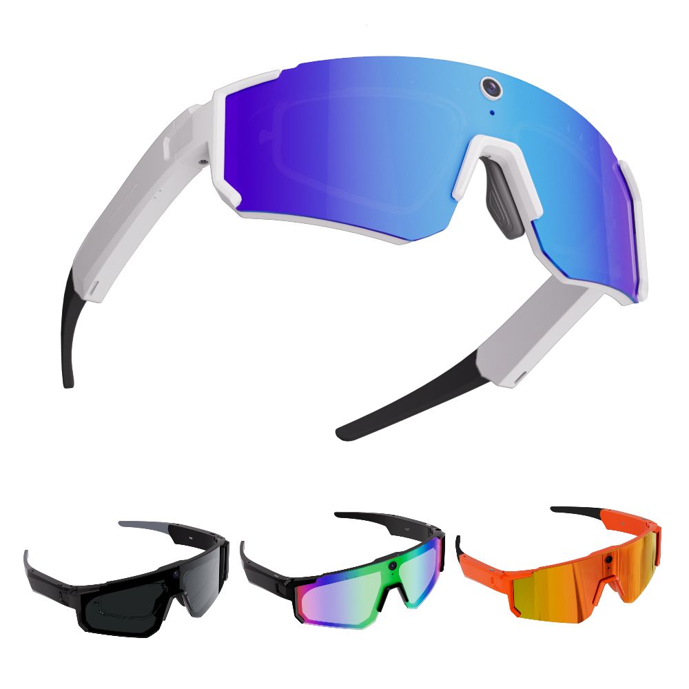 Smart glasses con fotocamera e registrazione audio