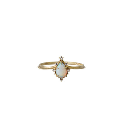Anello pietre blu e opale