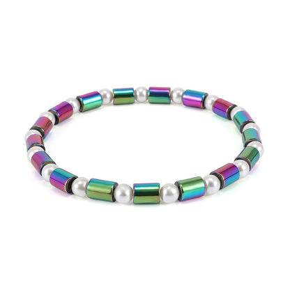 Cavigliera magnetica perle ovali