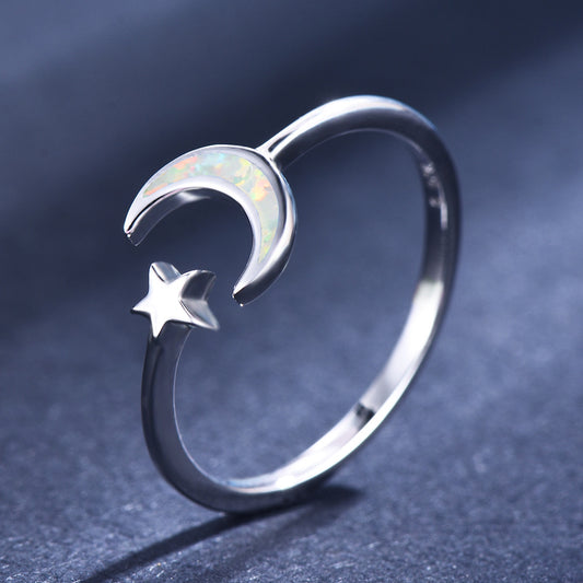 Anello Luna Stella Opale