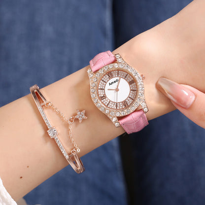 Orologio da donna con diamanti e numeri romani
