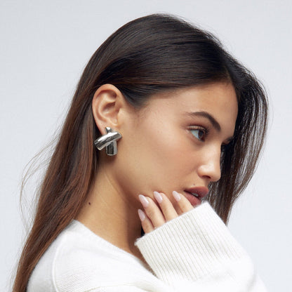 Orecchini croce oro 18K