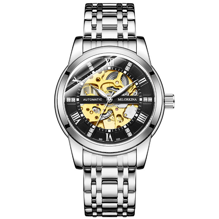 Orologio automatico acciaio cavo luminoso