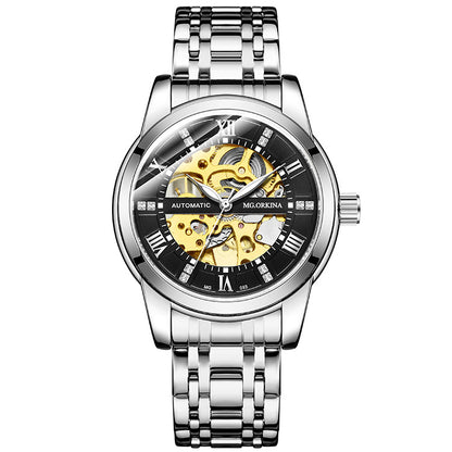 Orologio automatico acciaio cavo luminoso