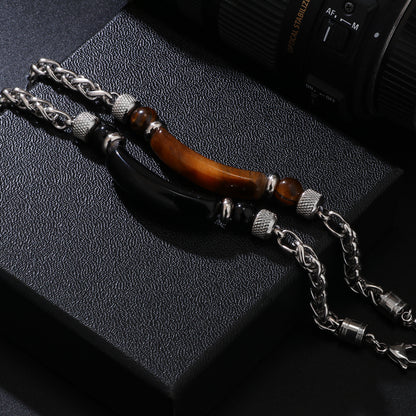 Bracciale occhio di tigre da uomo