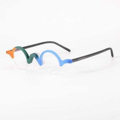 Occhiali rotondi anti luce blu