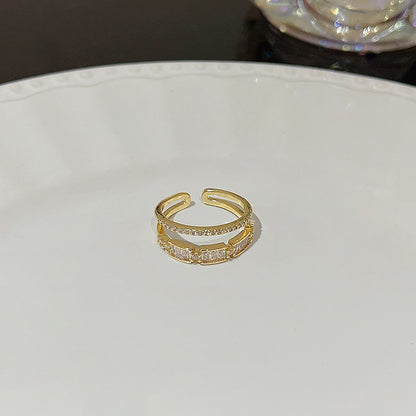 Anello farfalla zircone regolabile da donna