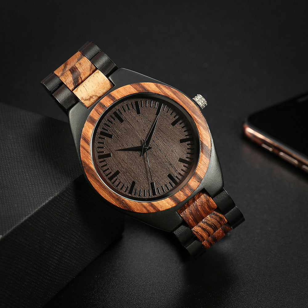 Orologio legno quadrante grande