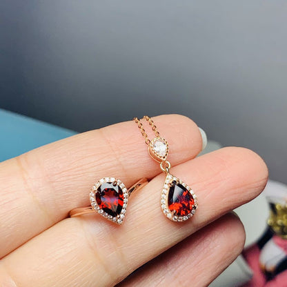 Set granato argento