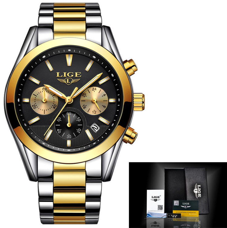 Orologio acciaio luminoso multifunzione