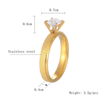 Anello zirconi titanio opaco