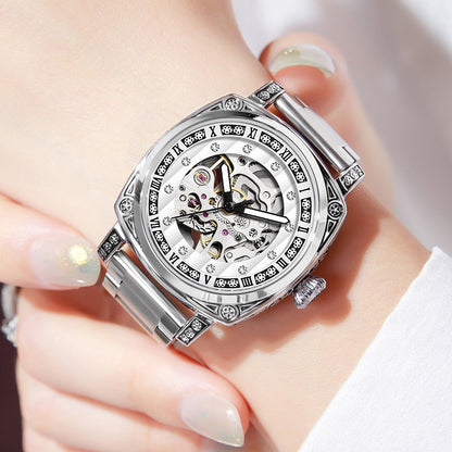 Orologio cinturino pelle luminoso