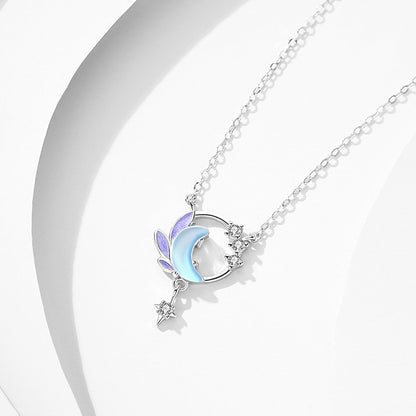Collana luna e stelle artistica