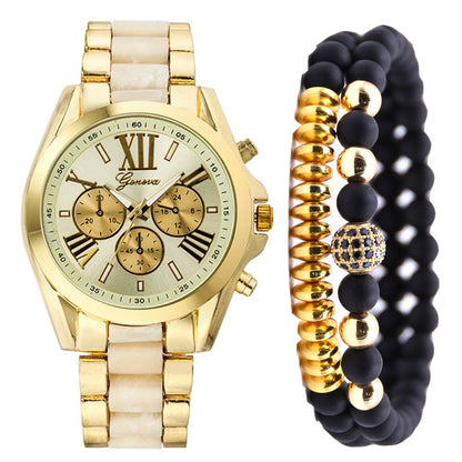 Orologio tre quadranti in acciaio