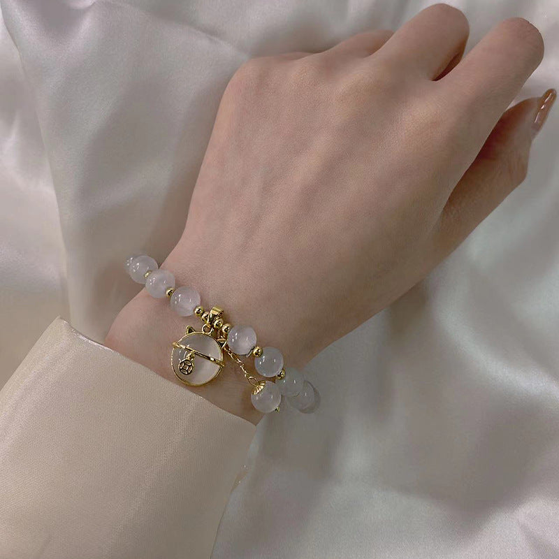 Bracciale perline opale vintage