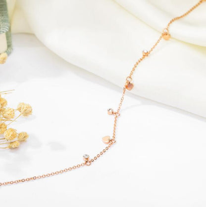 Collana cuore acciaio in catena