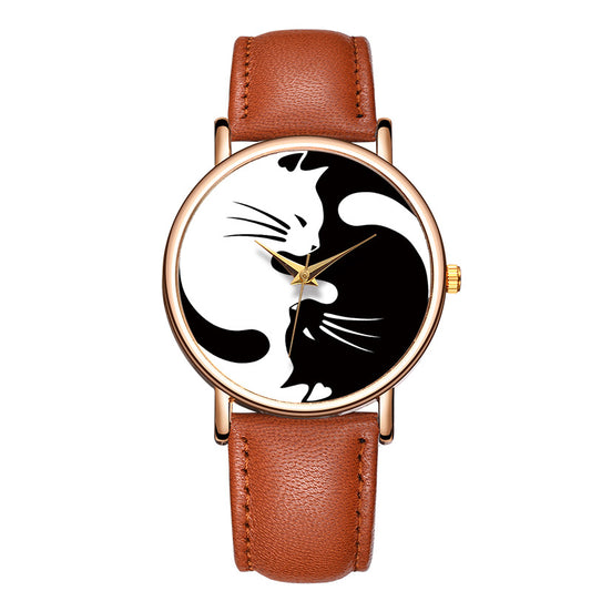 Orologio gatto bianco e nero