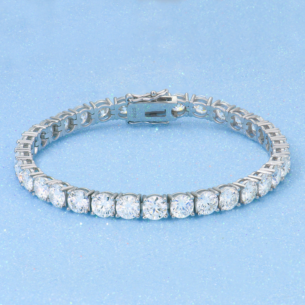 Bracciale moissanite argento da ragazza