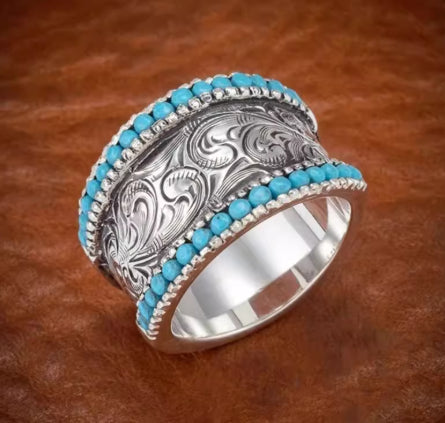 Anello agata otto foglie