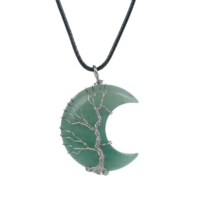 Collana luna e pietra naturale