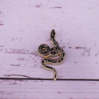 Spilla serpente floreale