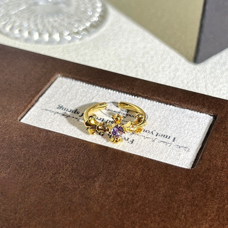 Anello con pietre multicolore