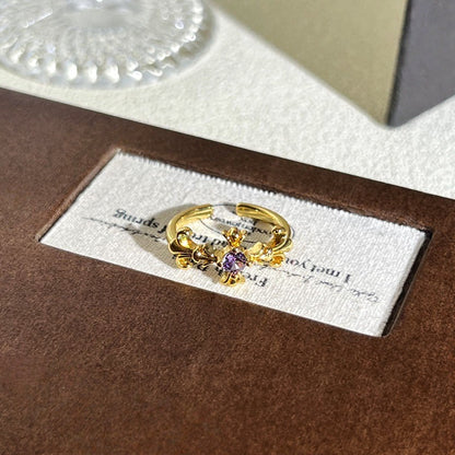 Anello con pietre multicolore