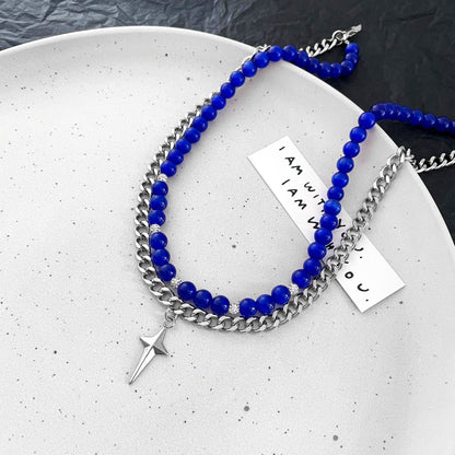 Collana stella occhio di gatto