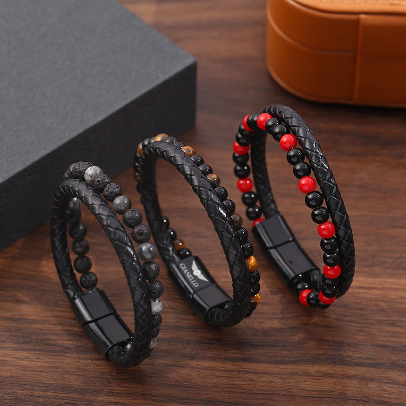 Bracciale occhio di tigre intrecciato