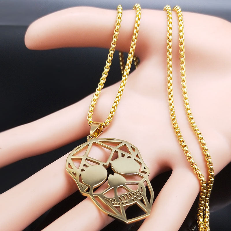 Collana Teschio Punk Cavo