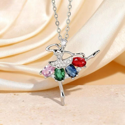 Collana ballerina con cristalli