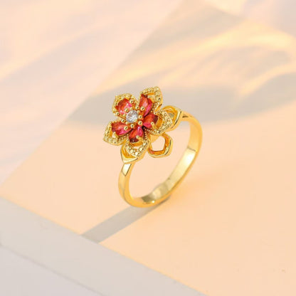 Anello Fiore Zirconi