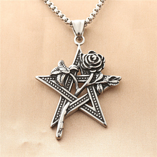 Collana stella a cinque punte rosa