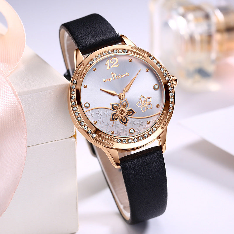 Orologio da donna floreale impermeabile