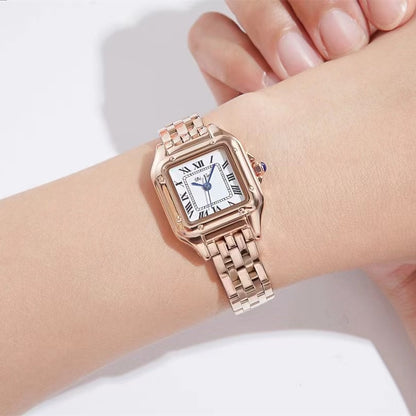 Orologio quadrato acciaio al quarzo