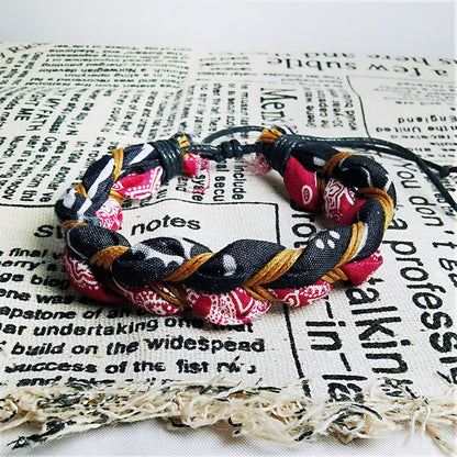 Bracciale tessuto etnico