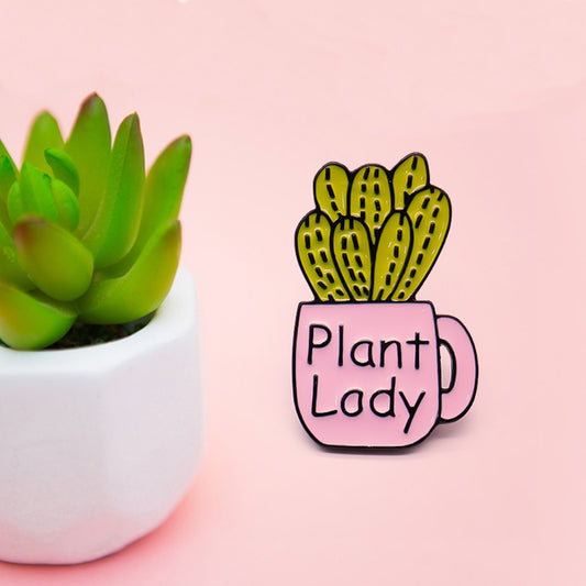 Spilla Cactus in vaso