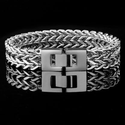 Bracciale catena cubana doppio retrò