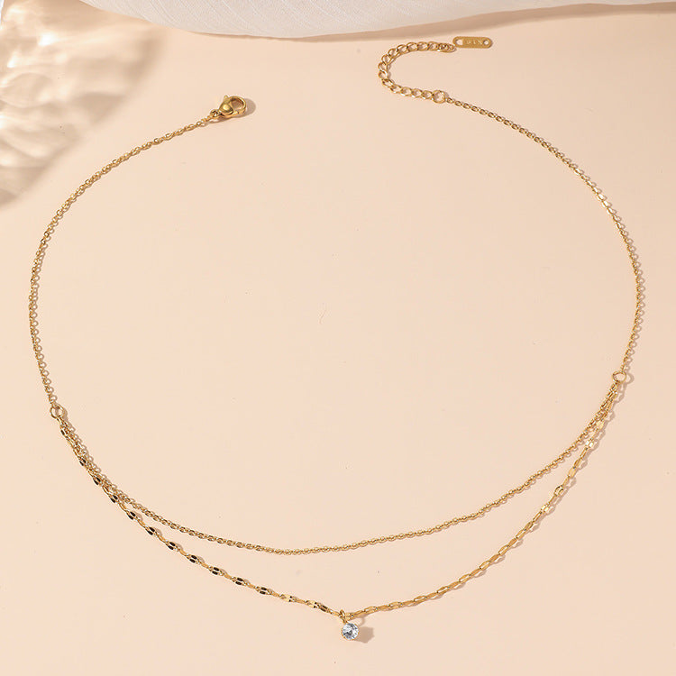 Collana titanio e cristalli