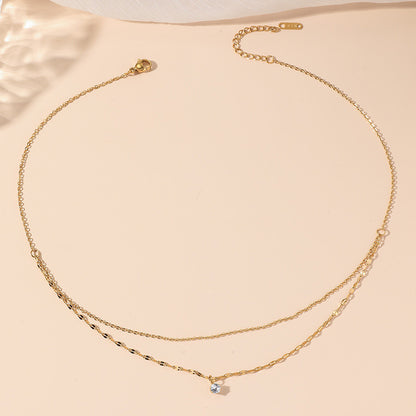 Collana titanio e cristalli