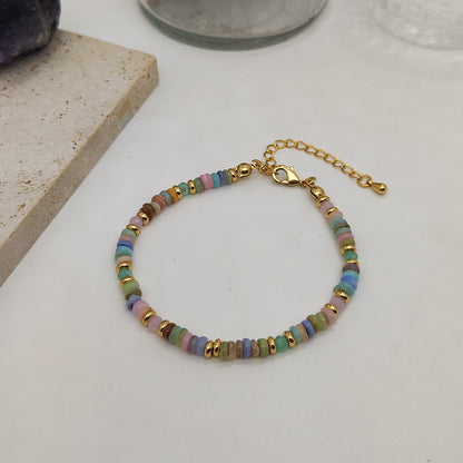 Bracciale conchiglia tessuto