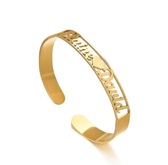 Bracciale lettere acciaio inox