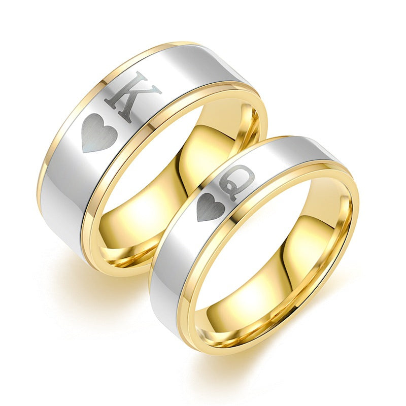 Anello coppia titanio acciaio
