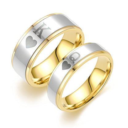 Anello coppia titanio acciaio