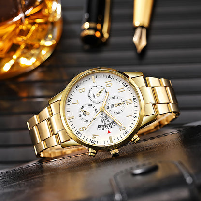 Orologio uomo al quarzo casual multifunzione