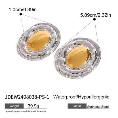 Orecchini opale acciaio al titanio