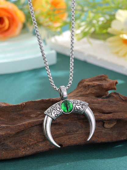 Collana corno di toro occhio del diavolo