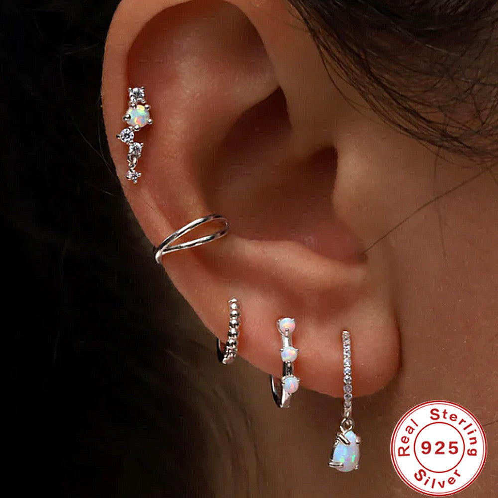 Orecchini opale in argento sterling