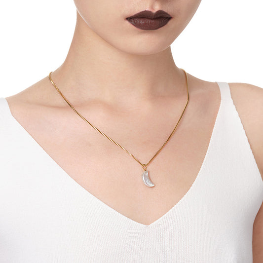 Collana perla barocca luna
